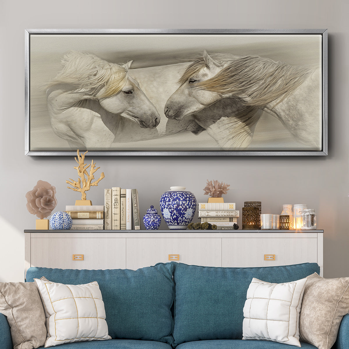 Old Acquaintances - Floater Framed Canvas Print
