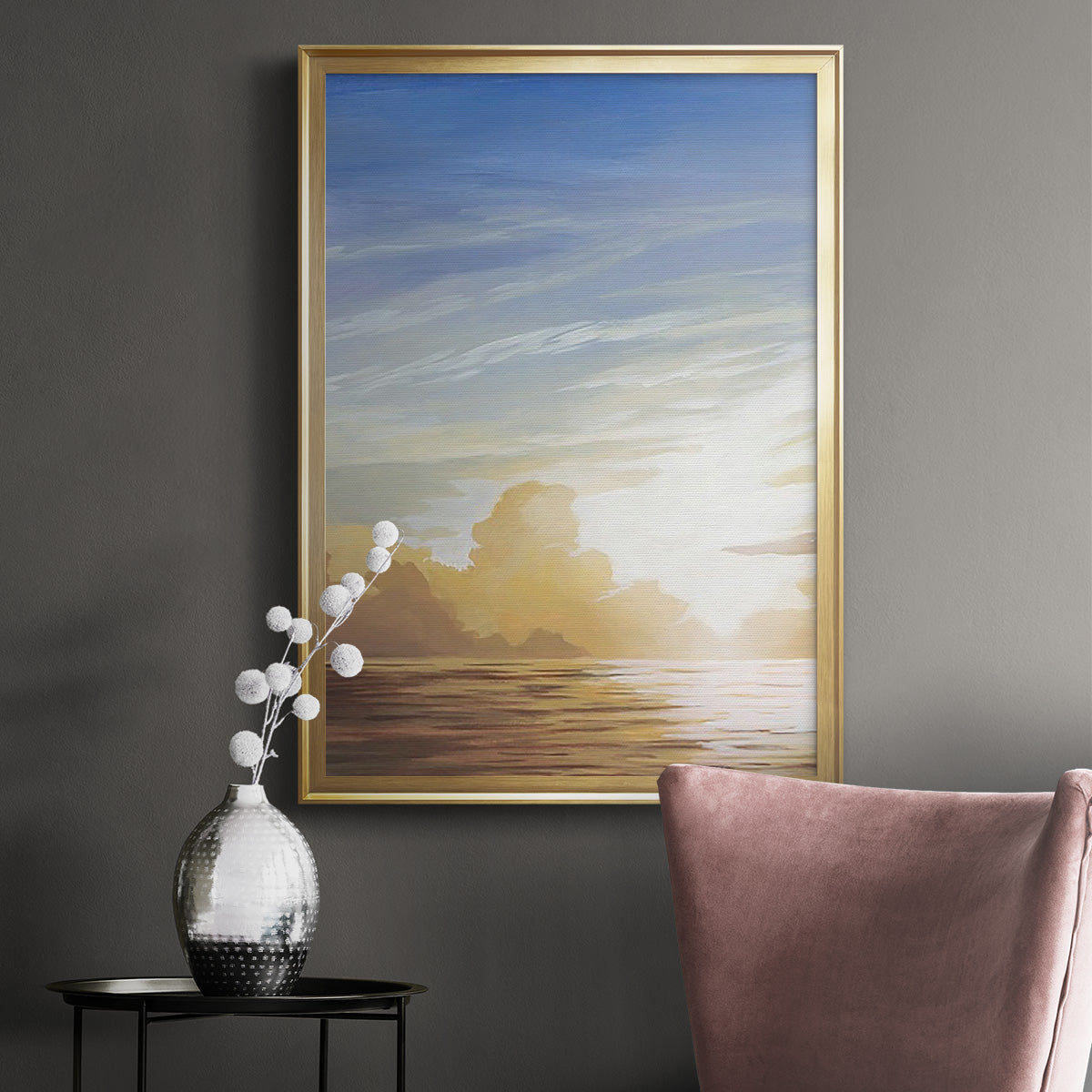 Luminous Waters I - Modern Framed Canvas Print