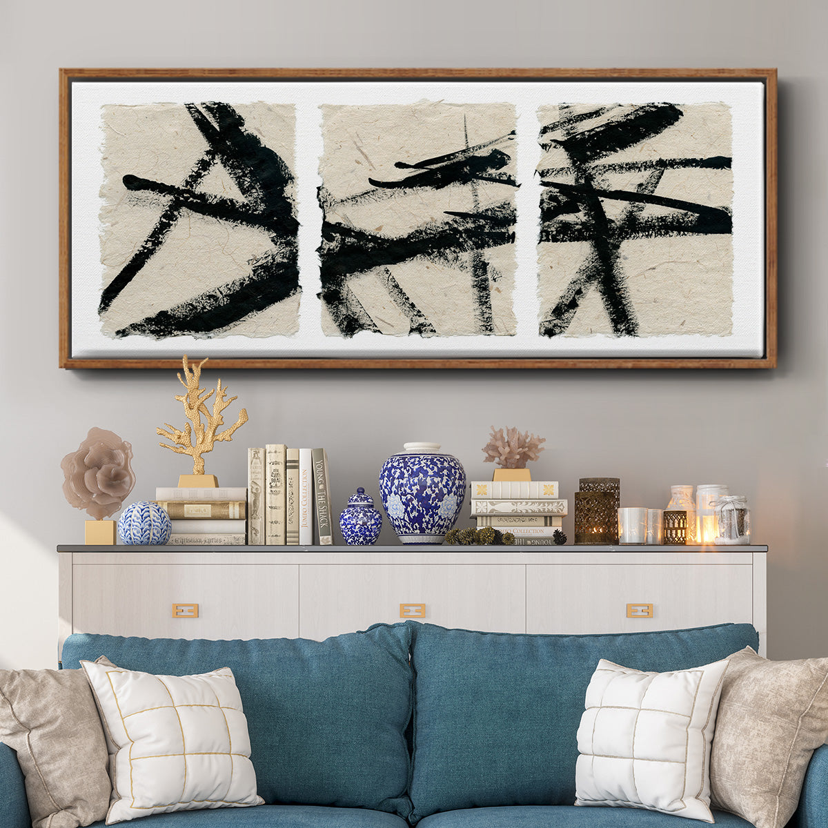 Got Our Lines Crossed - Floater Framed Canvas Print