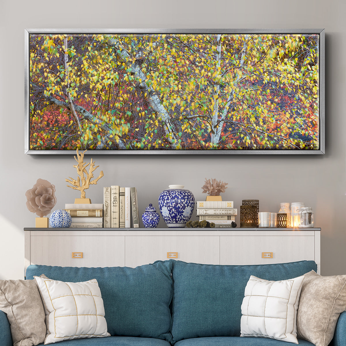Tree Panorama IV - Floater Framed Canvas Print