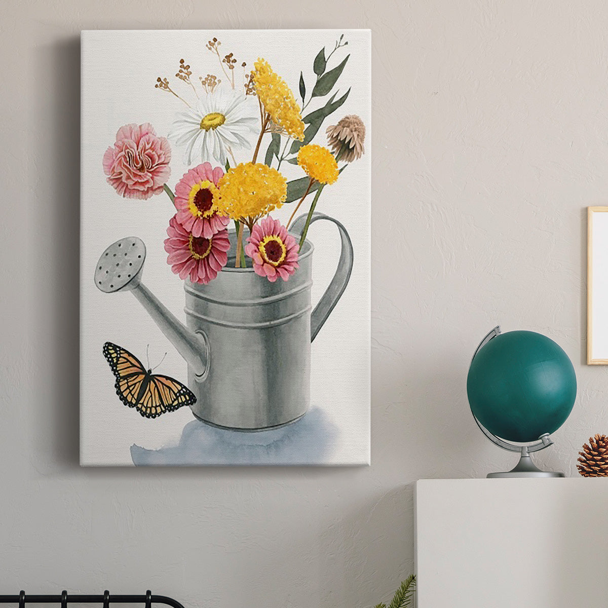 Watering Can Bouquet I Premium Gallery Wrapped Canvas - Ready to Hang