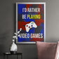 Gamer at Play III - Modern Framed Canvas Print