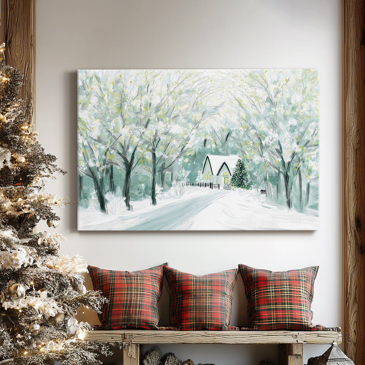 Eve of Snowwhite Midwinter - Canvas Art Print