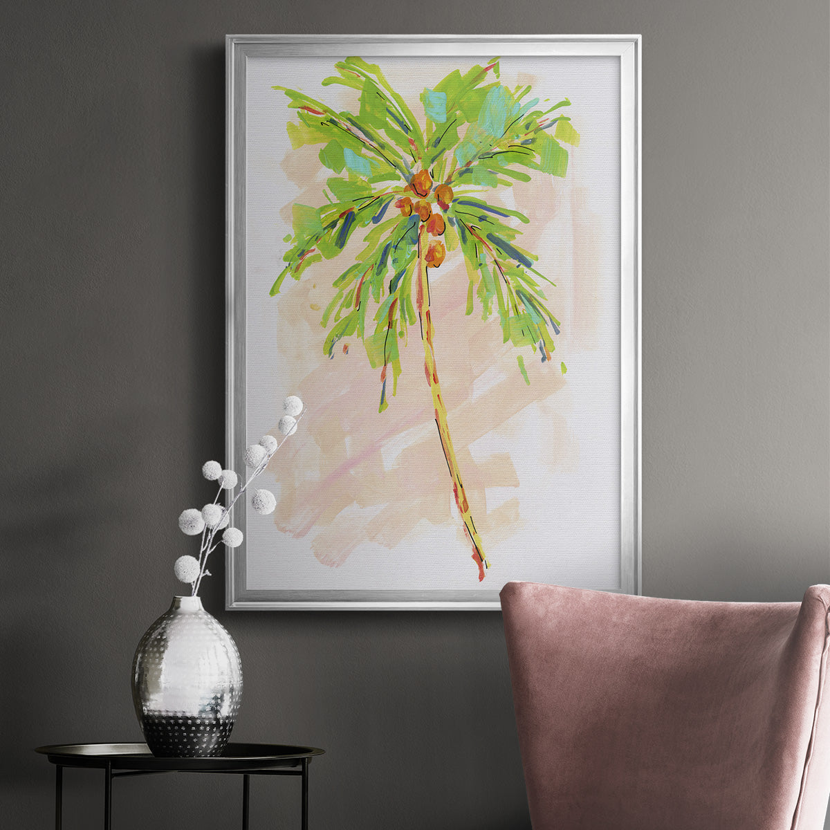 Coconut Palm I - Modern Framed Canvas Print