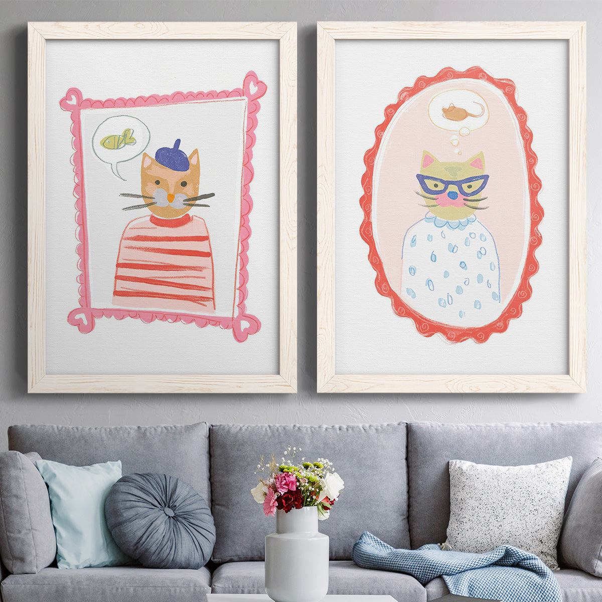 Cameo Characters I - Premium Framed Canvas 2 Piece Set - Ready to Hang