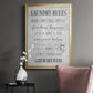Neutral Laundry Rules - Modern Framed Canvas Print