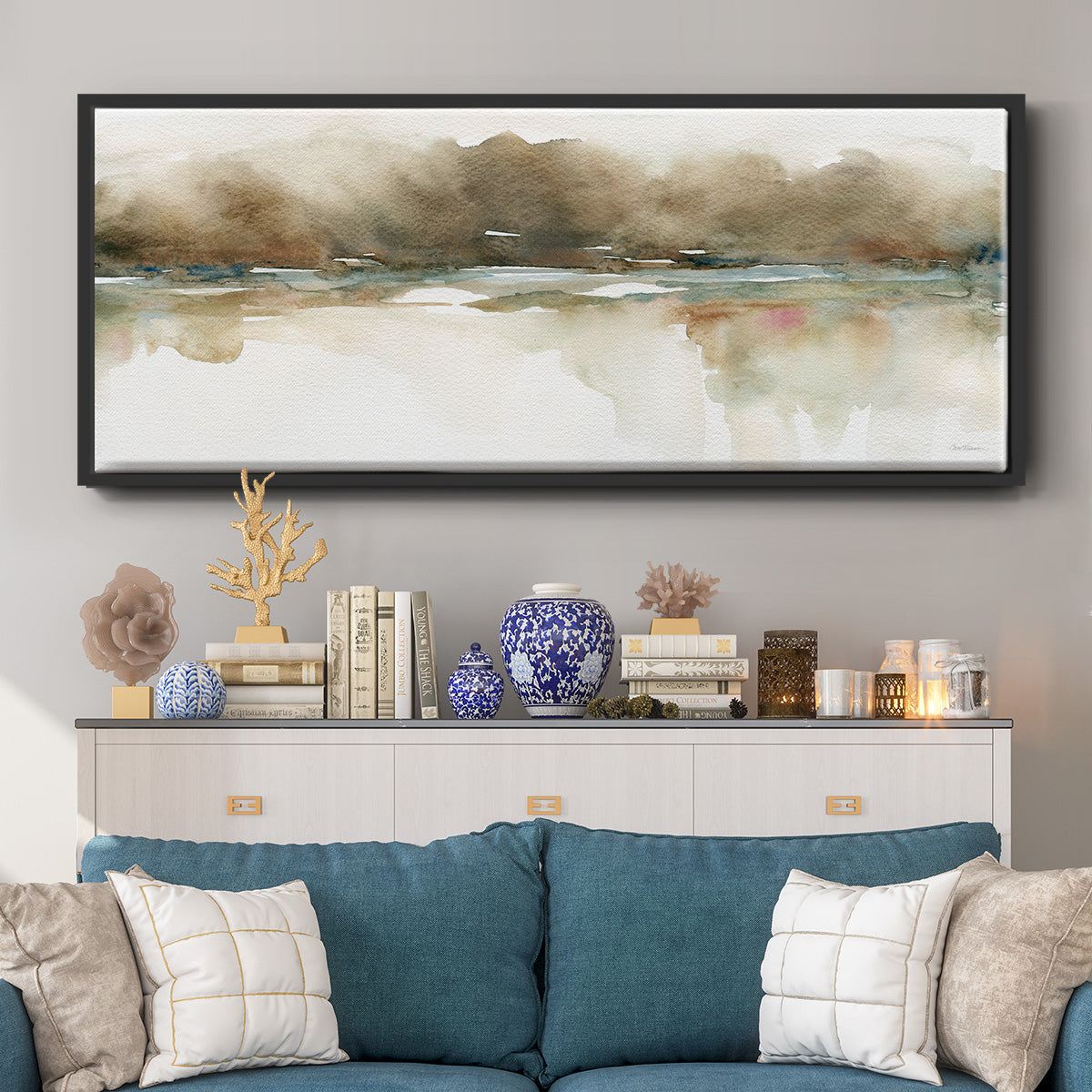 Softer Reflections - Floater Framed Canvas Print