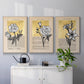 Floral Diary I - Framed Premium Gallery Wrapped Canvas L Frame 3 Piece Set - Ready to Hang