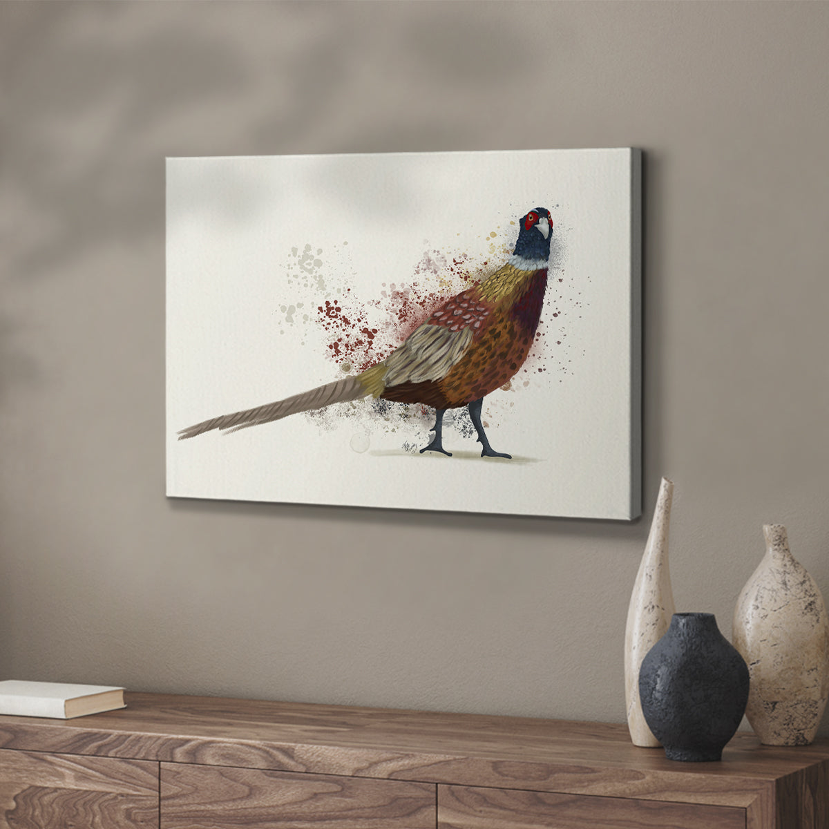 Pheasant Splash 2 - Canvas Art Print