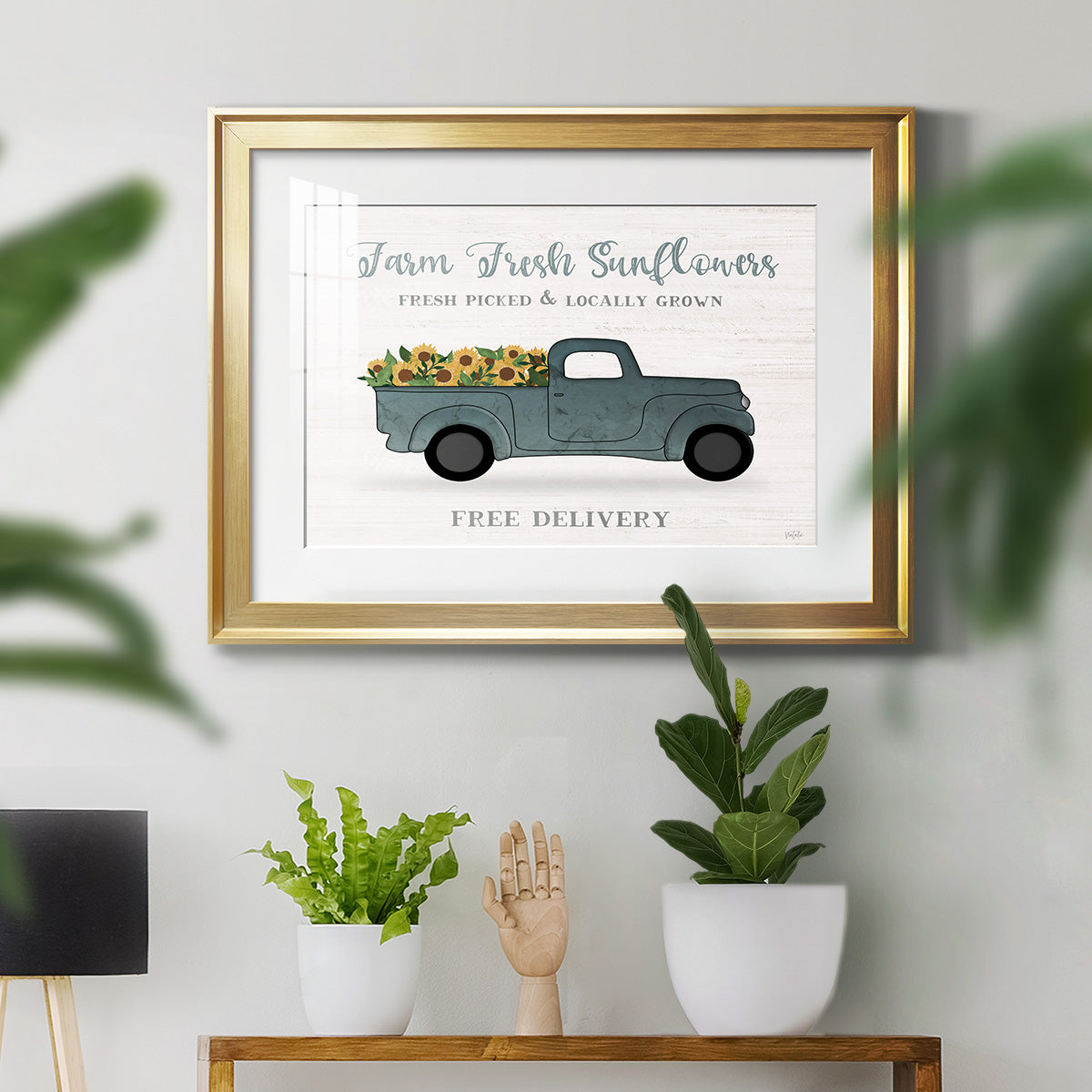 Farmers Market Truck Premium Framed Print - Ready to Hang