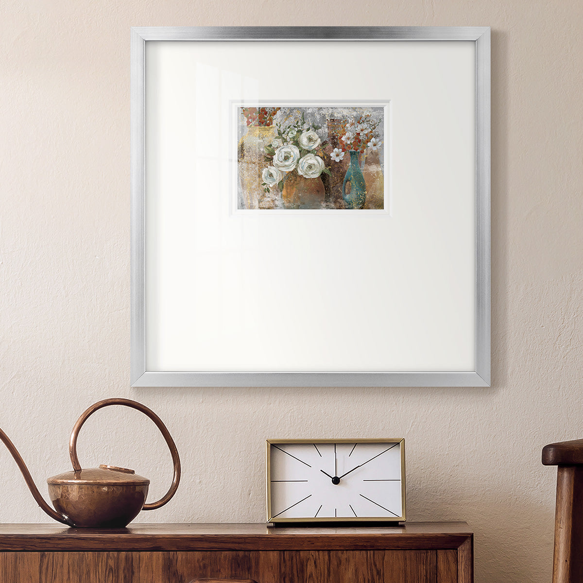 Vessels and Blooms Spice Premium Framed Print Double Matboard