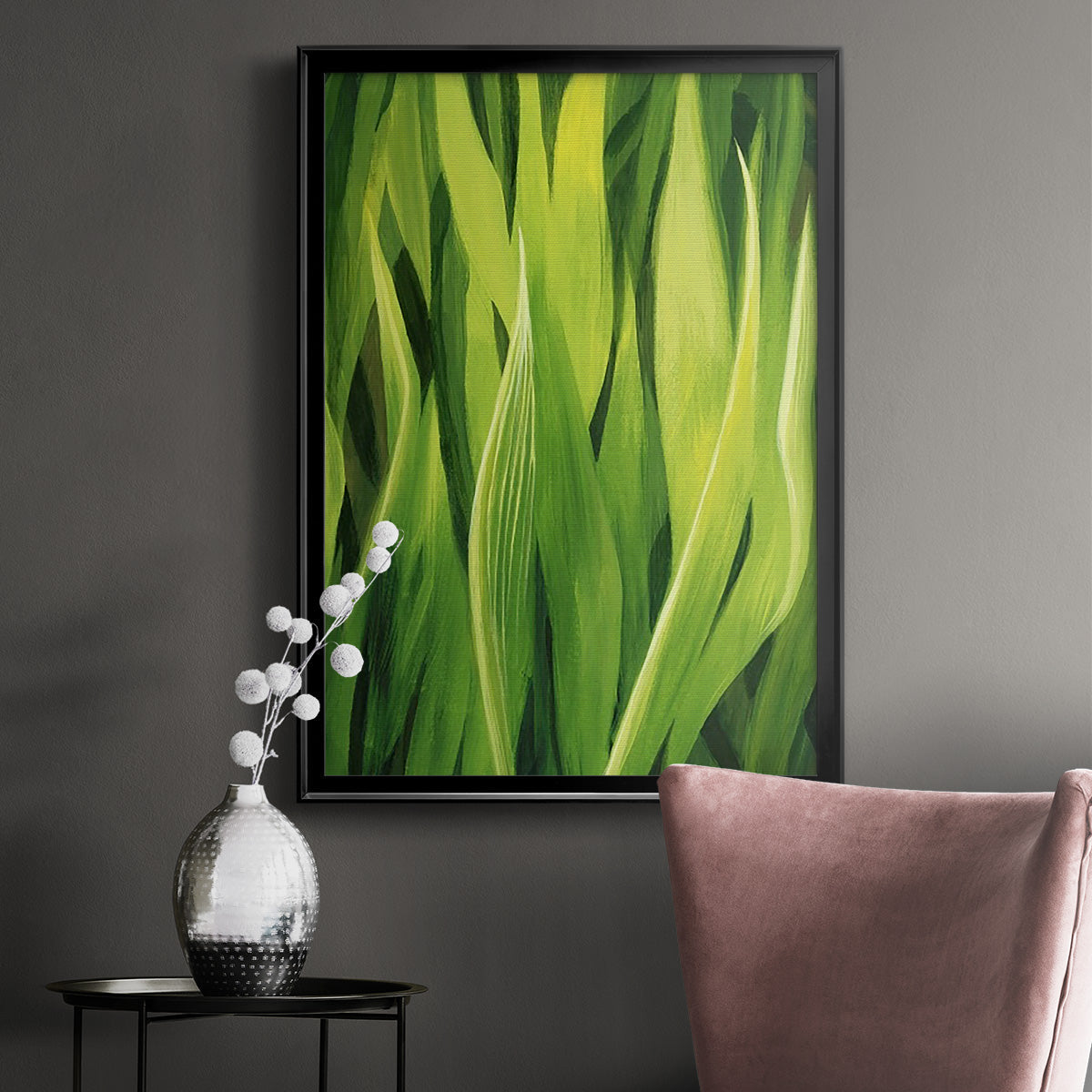 Blades of Grass II - Modern Framed Canvas Print