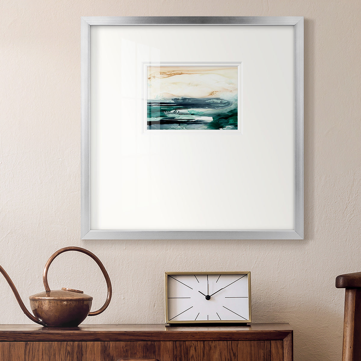 Sea Foam Flow II Premium Framed Print Double Matboard