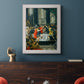Classical historical painting of Alexander the Great by Donato Creti in an ornate weathered white frame displayed in a dark-toned interior setting.