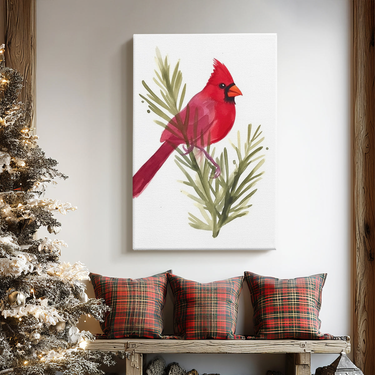 Crimson Dawn Whisper - Canvas Art Print