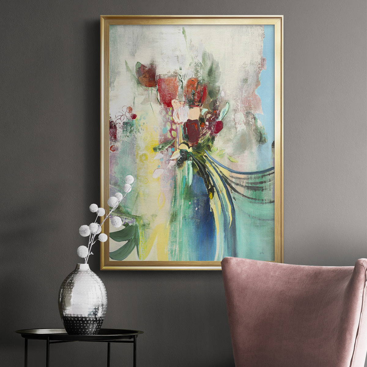 Celebration I - Modern Framed Canvas Print