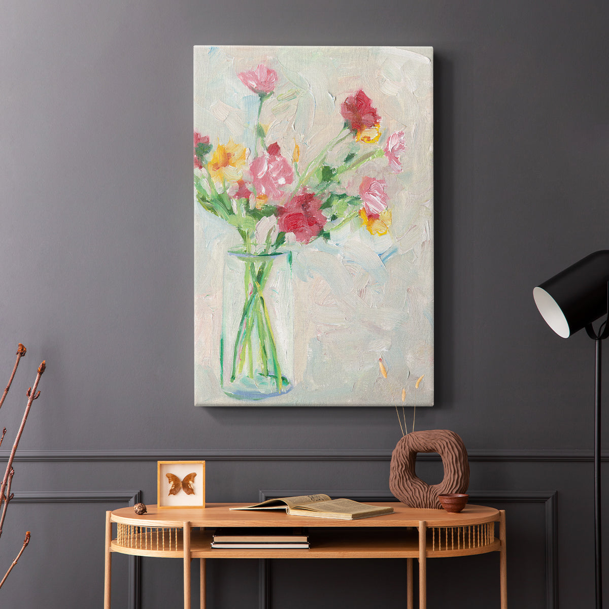 Painterly Soft Bouquet I - Canvas Art Print
