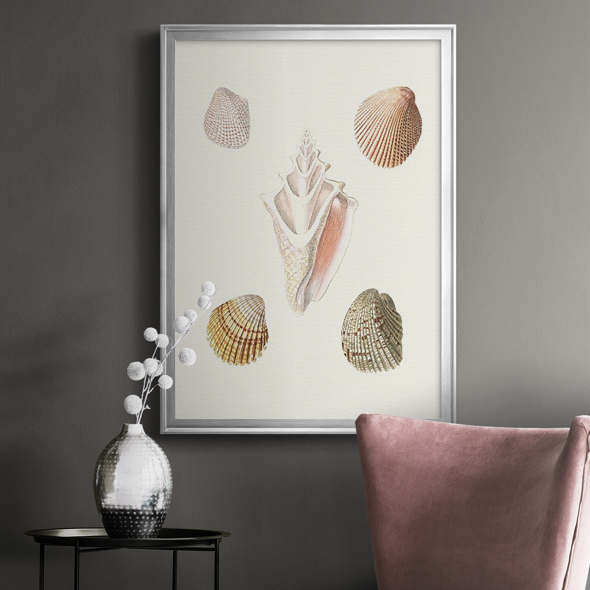 Pastel Knorr Shells IX - Modern Framed Canvas Print
