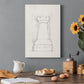 Chess Set Sketch IV Premium Gallery Wrapped Canvas - Ready to Hang