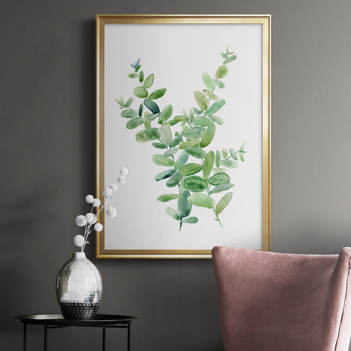 Eucalyptus III - Modern Framed Canvas Print