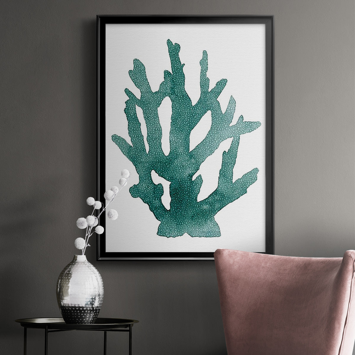 Coral Souvenirs I - Modern Framed Canvas Print