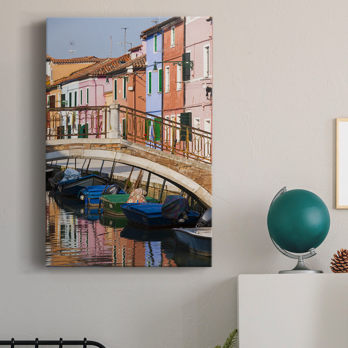 Colorful Canal Premium Gallery Wrapped Canvas - Ready to Hang