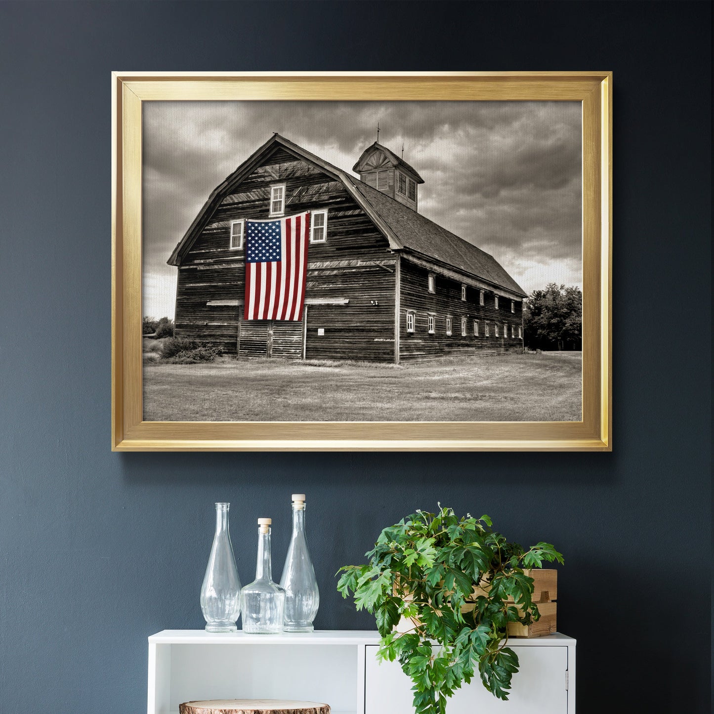 Modern Barn III - Modern Framed Canvas Print