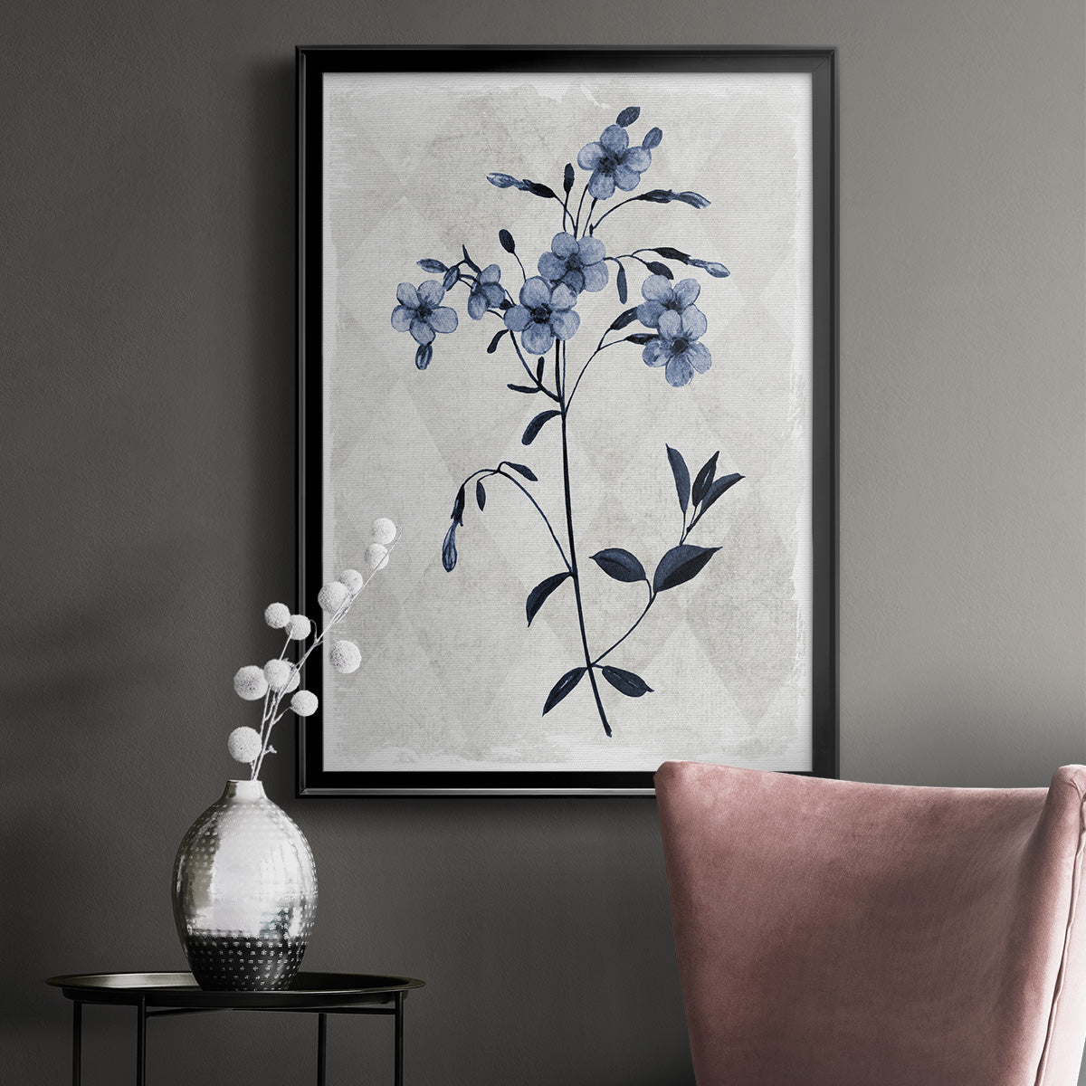 Harlequin Botanical III - Modern Framed Canvas Print