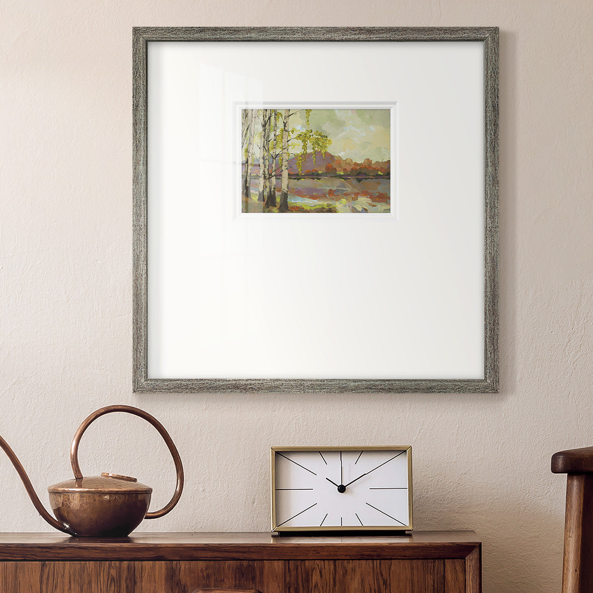 Birch Stand Premium Framed Print Double Matboard