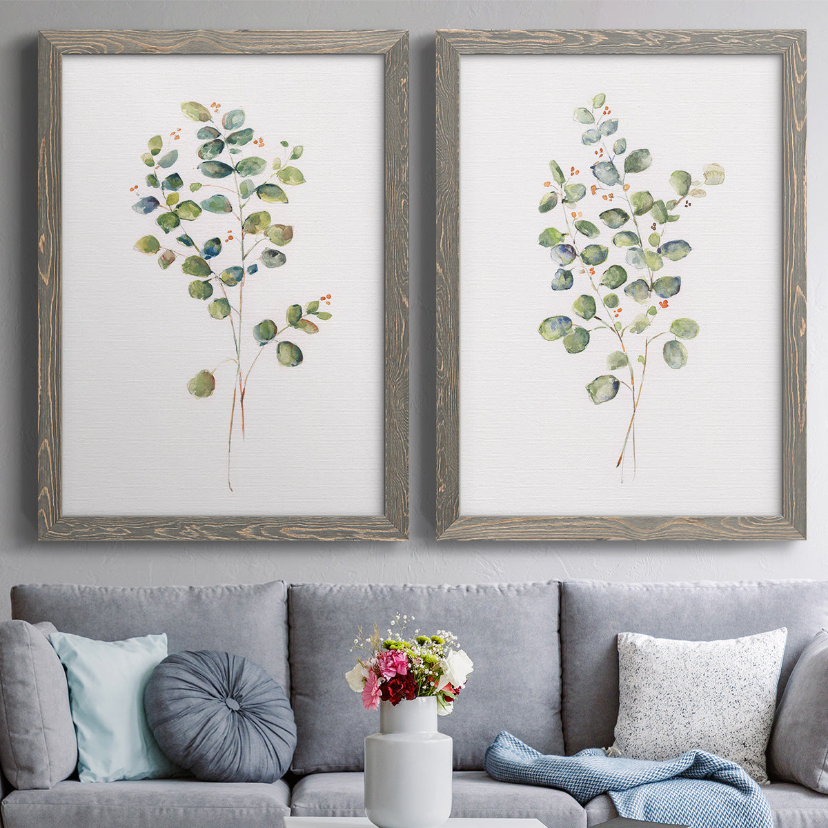 Eucalyptus I   - Premium Framed Canvas 2 Piece Set - Ready to Hang