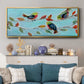 Bitty Birds II - Floater Framed Canvas Print