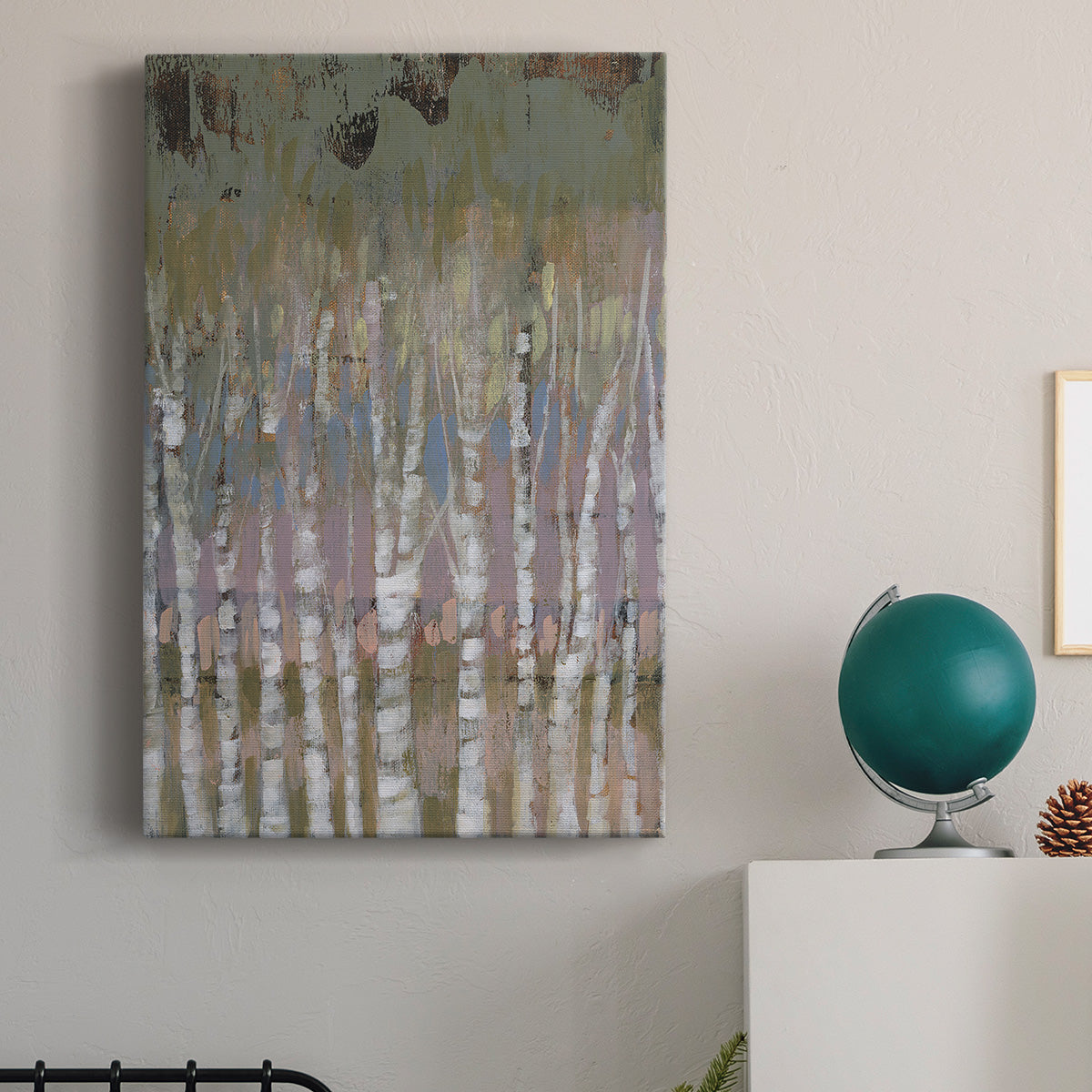 Pastel Birchline I Premium Gallery Wrapped Canvas - Ready to Hang