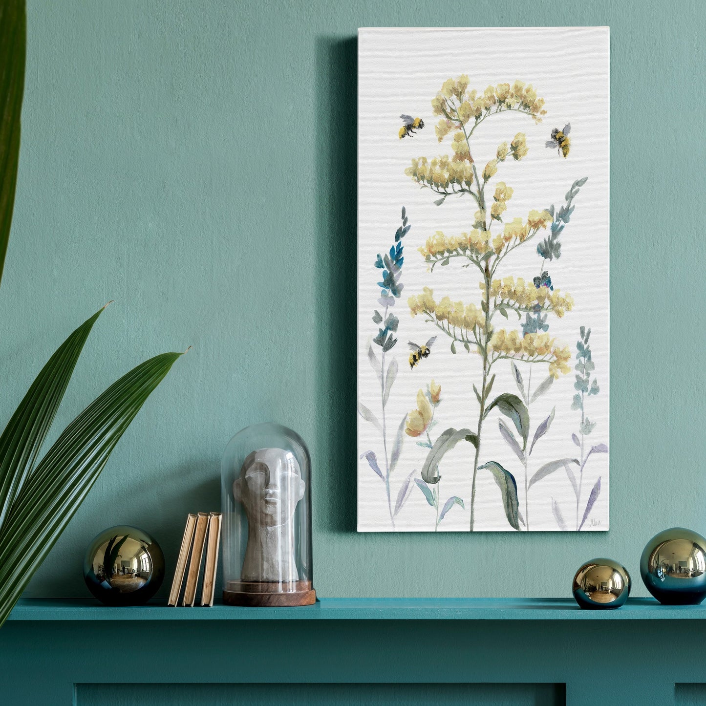 Bumble Bee Garden I - Canvas Art Print