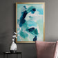 Teal Composition I - Modern Framed Canvas Print