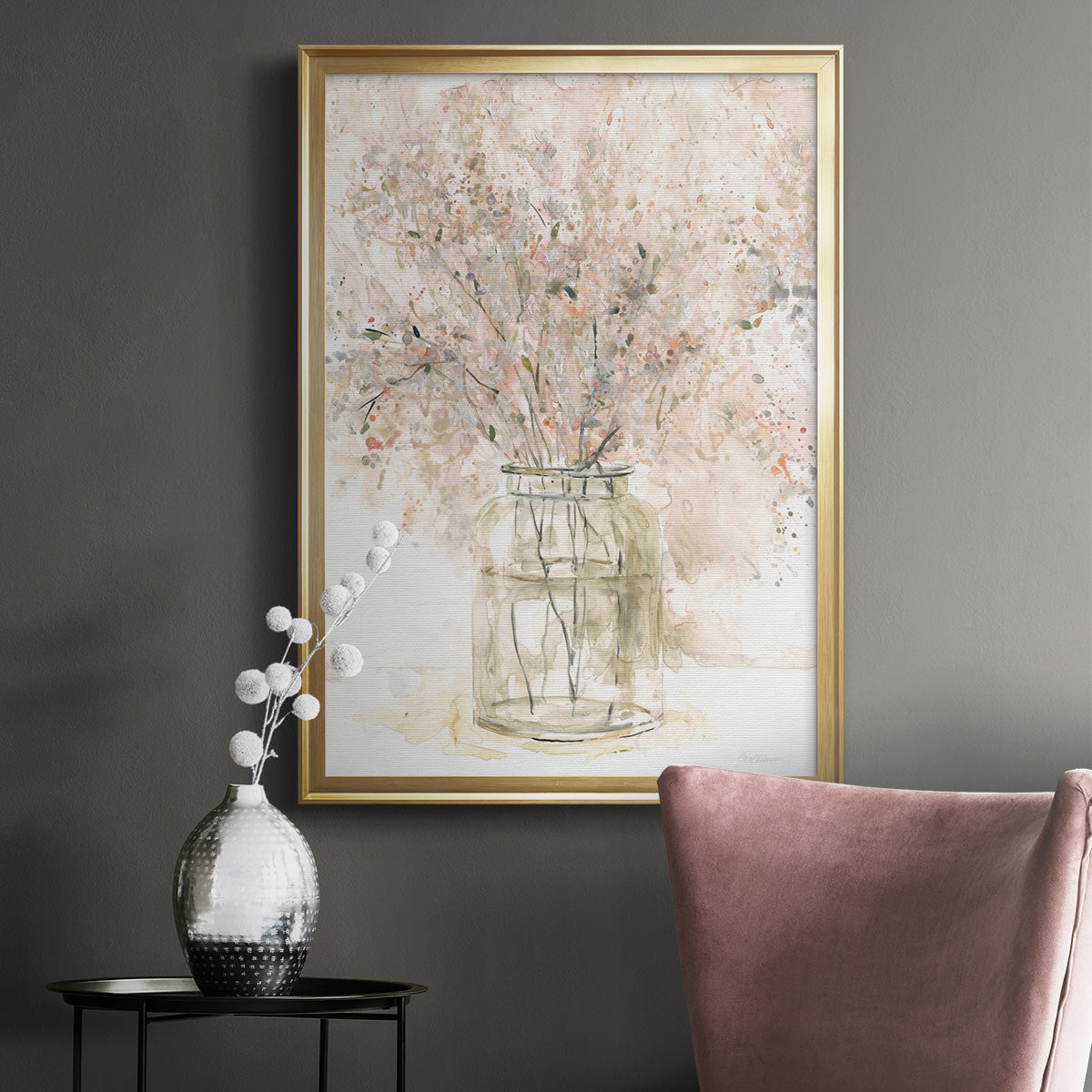 Delicate Arrangement II - Modern Framed Canvas Print