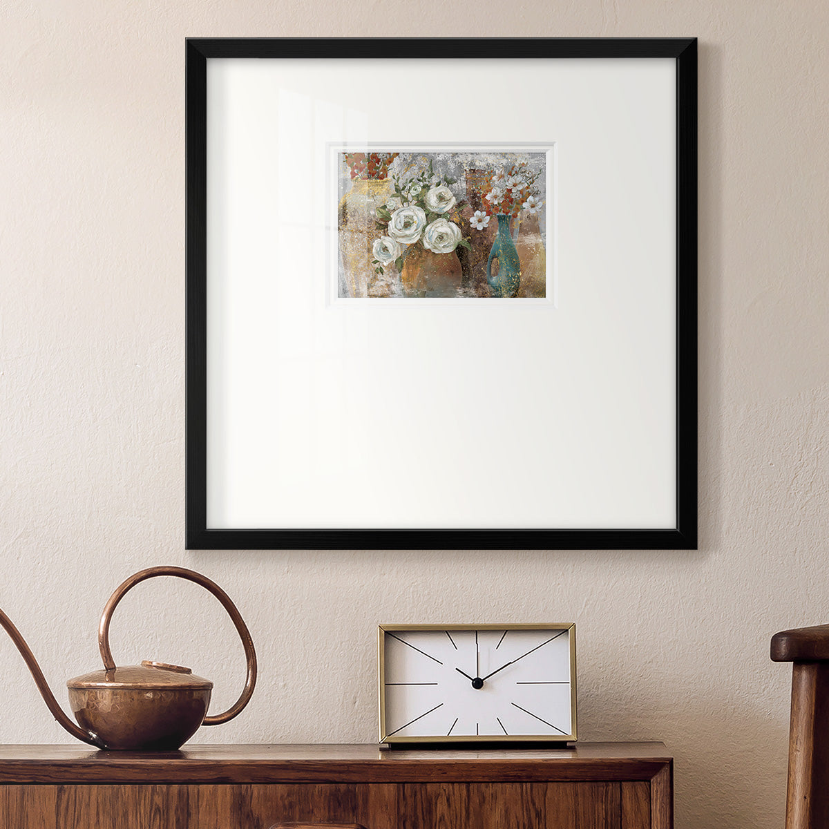 Vessels and Blooms Spice Premium Framed Print Double Matboard