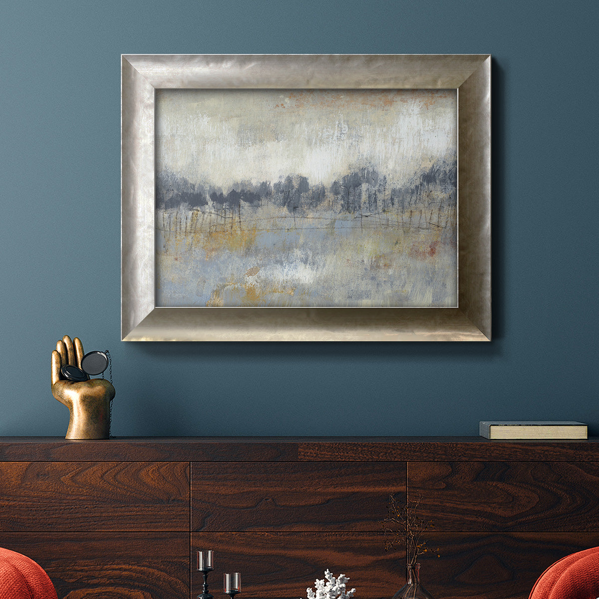 Cool Grey Horizon II Premium Framed Canvas- Ready to Hang