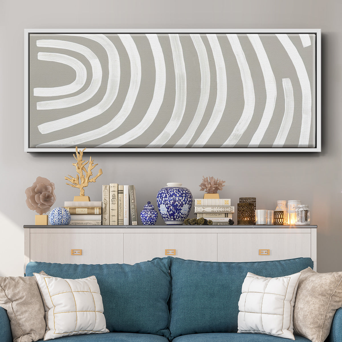 Broken Rainbow II - Floater Framed Canvas Print