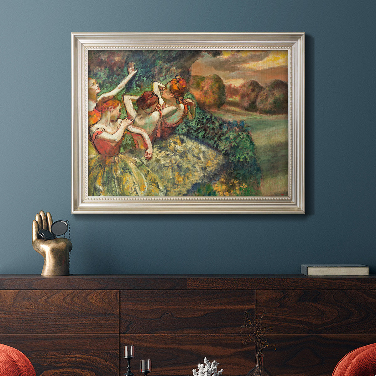 Four Dancers - Ornate Framed Canvas Print