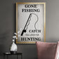 Gone Fishing - Modern Framed Canvas Print