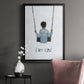Boy on a Swing - Modern Framed Canvas Print