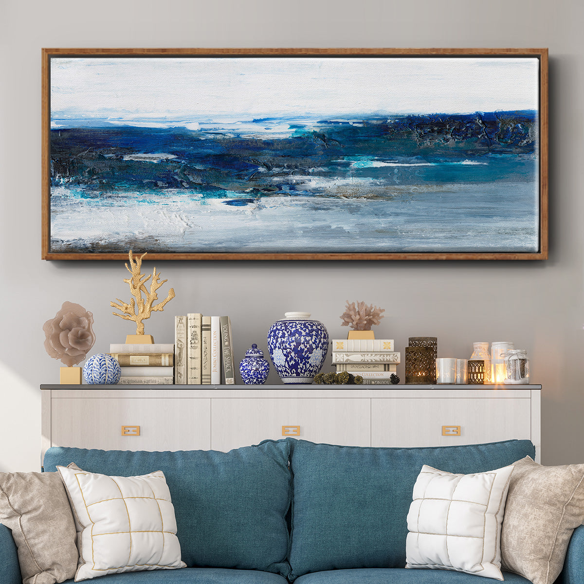 Mysterious Sea II - Floater Framed Canvas Print
