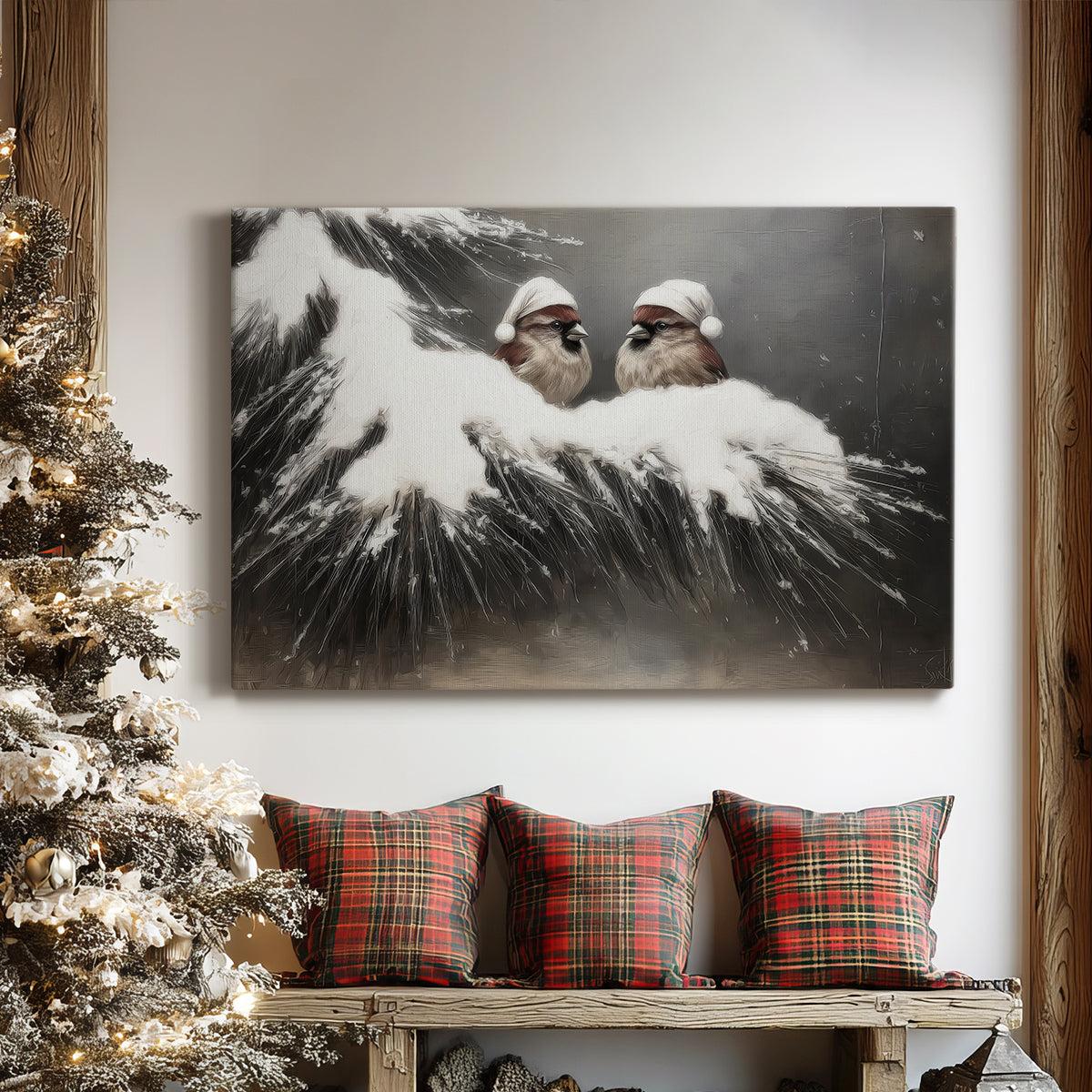 Dawn of Soft Linen Sleigh - Canvas Art Print
