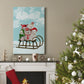 Christmas Christmas Owl Sled - Gallery Wrapped Canvas