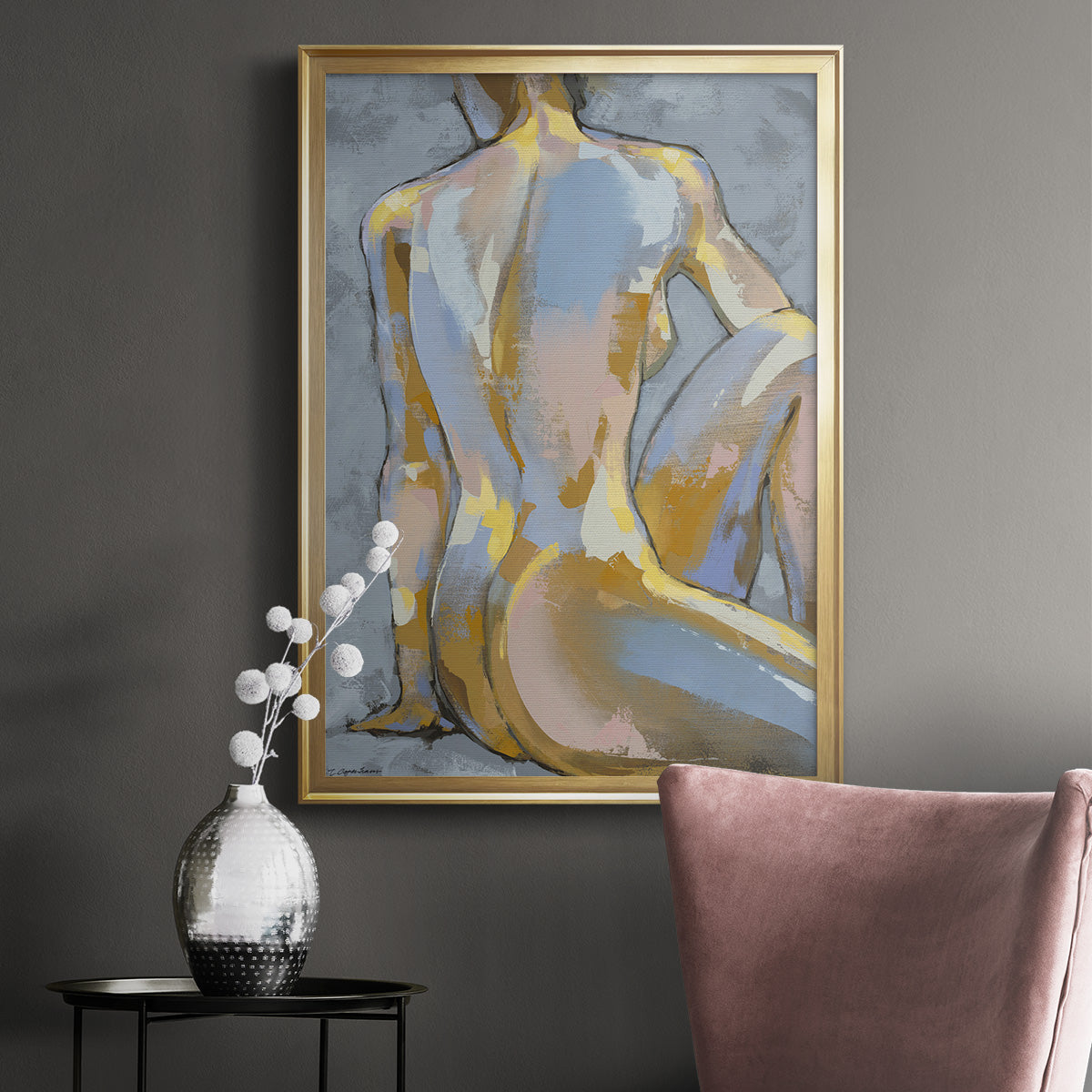 Grey Maiden II -  Framed Canvas Print