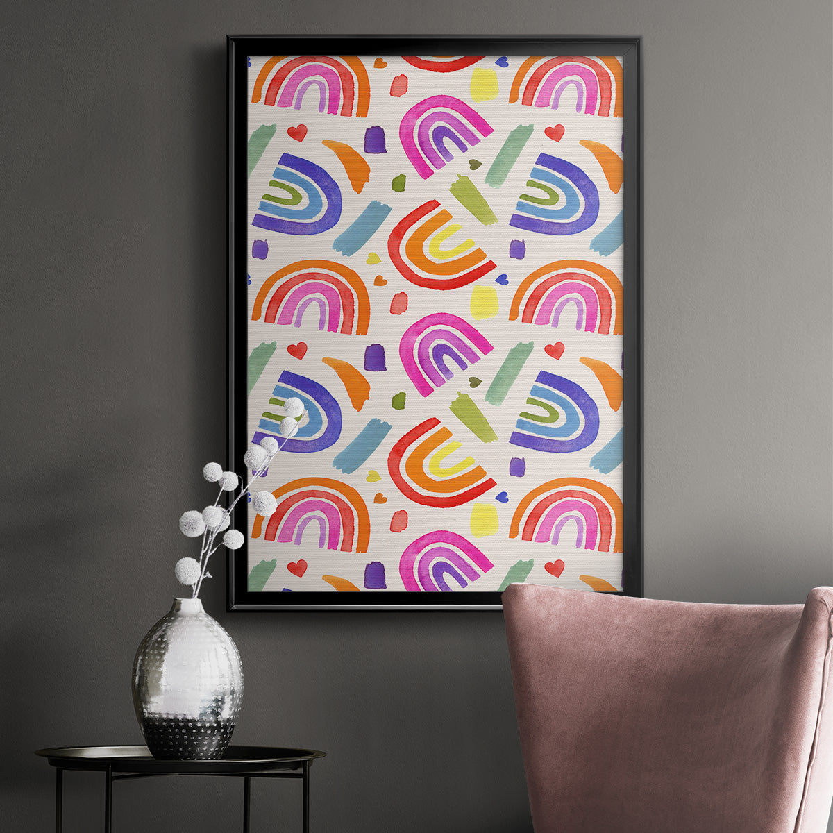 Love Loudly Collection E - Modern Framed Canvas Print