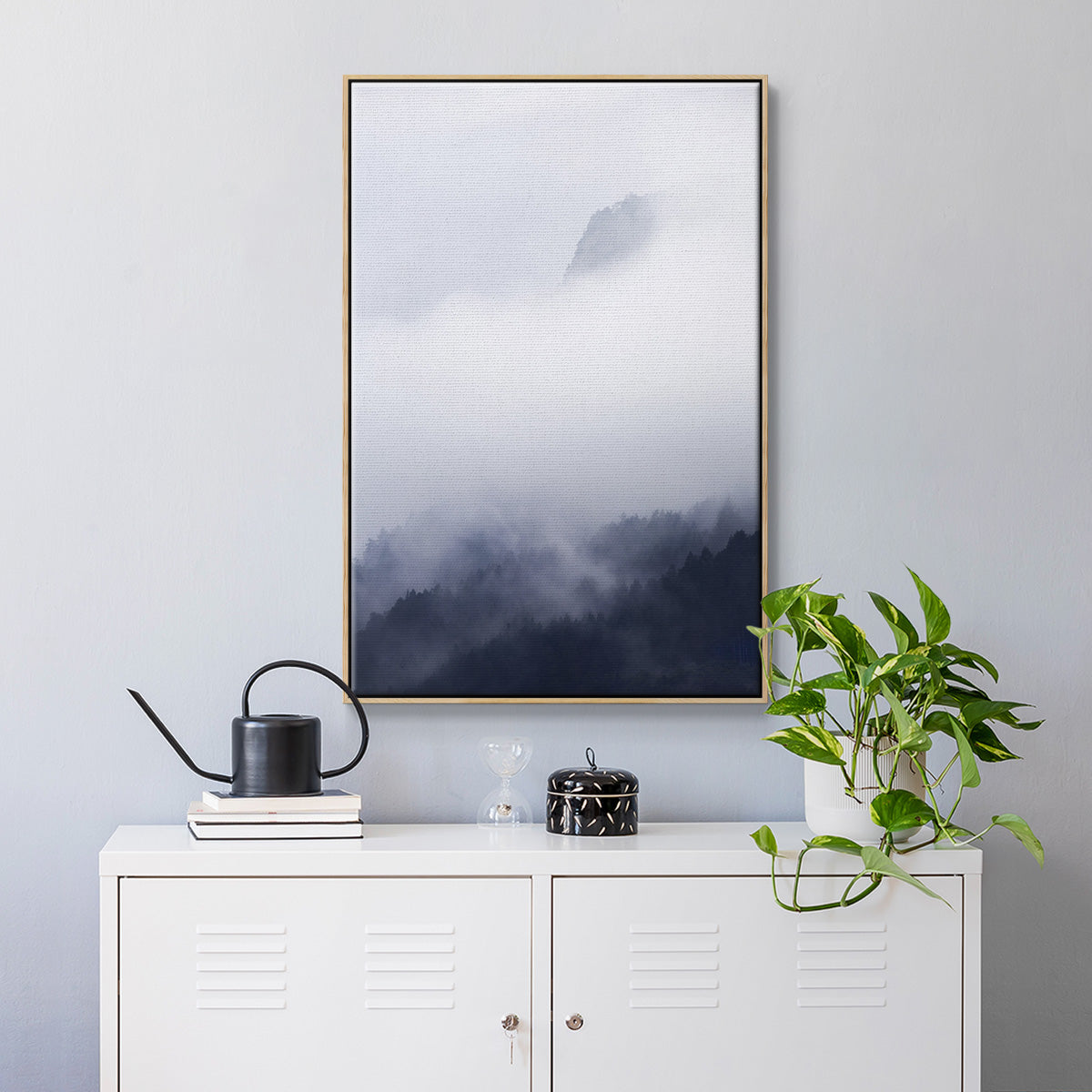 Above the Clouds - Floater Framed Canvas Print