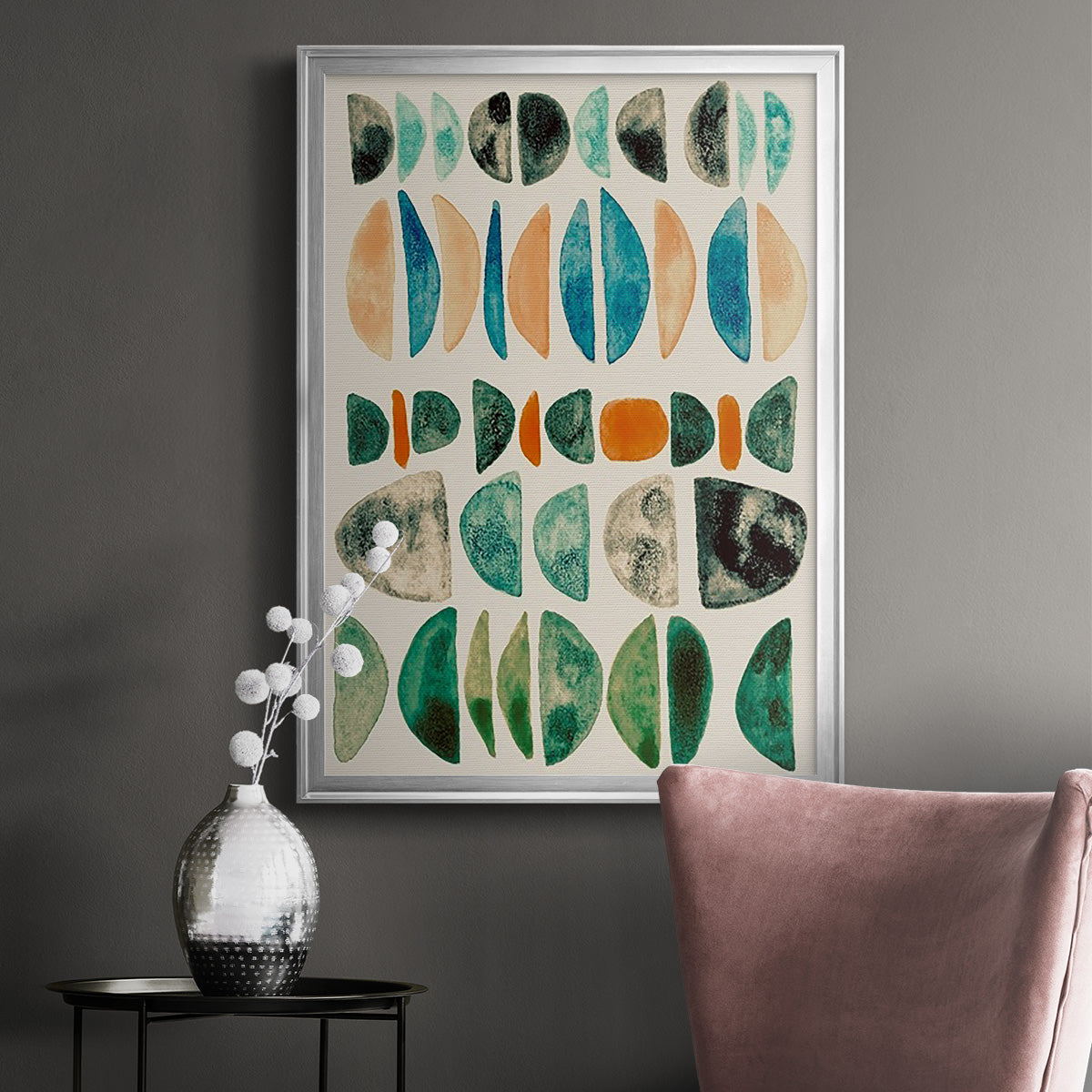 Semi Stack II - Modern Framed Canvas Print