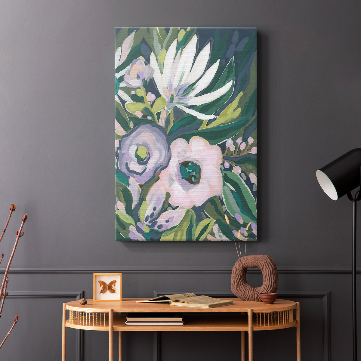 Purple Jungle Garden II - Canvas Art Print