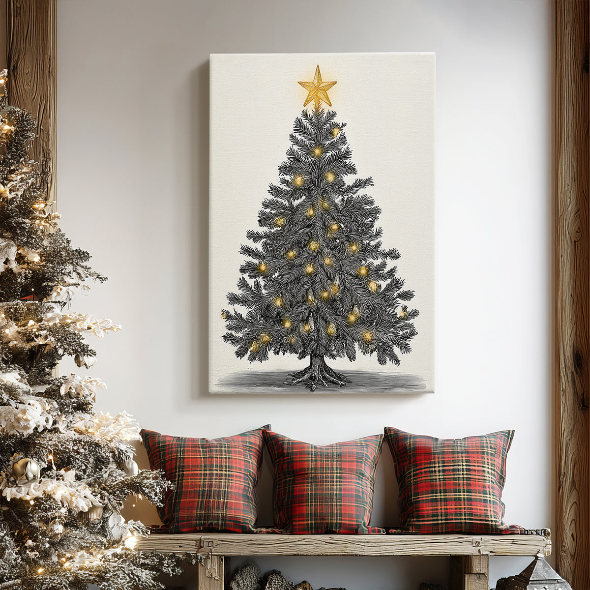 Silver Skies Hearth - Canvas Art Print